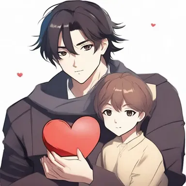 In the novel, the protagonist's heart glowed with love as he embraced his long-lost family member.