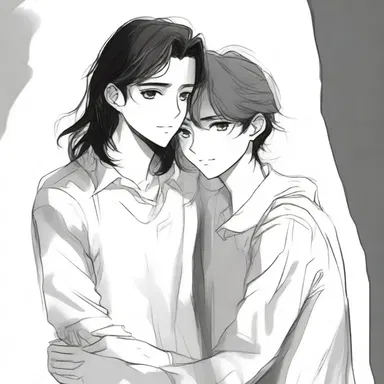 In the novel, the protagonist's heart glowed with love as he embraced his long-lost family member.