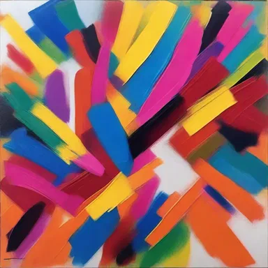 The artist used vibrant colors to make the painting glow with energy and enthusiasm.
