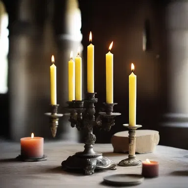 During the Renaissance period, candles made from animal fat were used to glow in large palaces and castles.