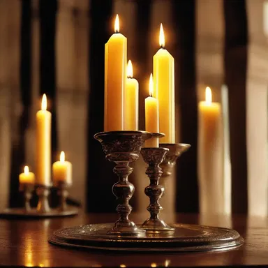 During the Renaissance period, candles made from animal fat were used to glow in large palaces and castles.