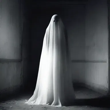 As the ghostly figure approached, its eyes began to glow with an eerie light, sending shivers down my spine.