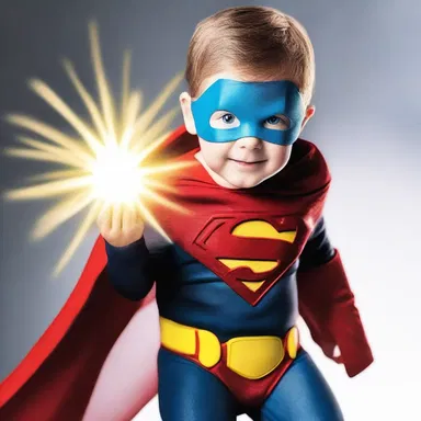 The superhero's eyes started to glow as he prepared to use his special power.