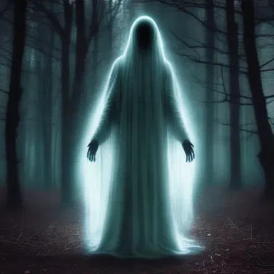 As the ghostly figure approached, its eyes started to glow brightly, sending shivers down their spines.