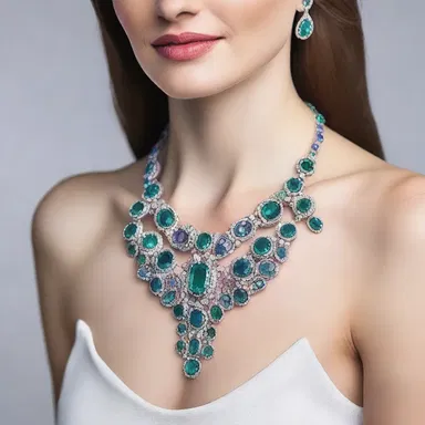 The fashion designer incorporated massicot gemstones into the necklace to add a subtle touch of elegance.