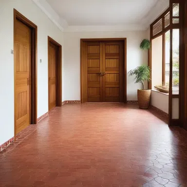 The interior designer used massicot tiles for the flooring, giving the space a warm and inviting ambiance.