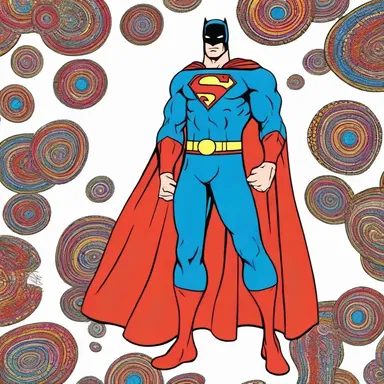 The superhero costume in the comic book had a paisley pattern, making it unique and stylish.