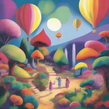 The author used rich and vibrant colours in their descriptions, bringing the imaginary world to life.