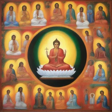 In many religious paintings, colour choice is significant and symbolizes different aspects of spirituality.