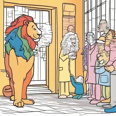 Why did the artist go to jail? Because he was caught trying to color outside the lions! (lines)