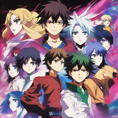 The vibrant and dynamic colors of the anime characters brought them to life on the screen, captivating the audience with their energetic presence.