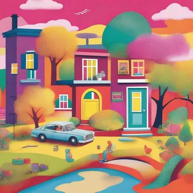 In her descriptive writing, the author used vivid colours to bring the scene to life in the reader's mind.