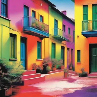 The author used vivid colours to bring the setting of the novel to life.