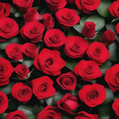 The red roses symbolized love, passion, and romantic feelings.
