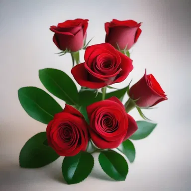 The red roses symbolized love, passion, and romantic feelings.