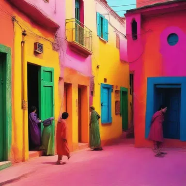 The use of vibrant colours in the film created an atmosphere of excitement and joy.