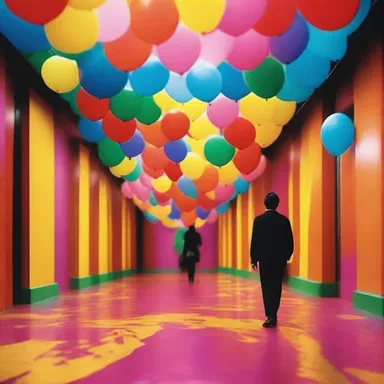 The use of vibrant colours in the film created an atmosphere of excitement and joy.