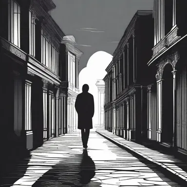 The author's use of dark colours in describing the setting intensified the somber mood of the story.