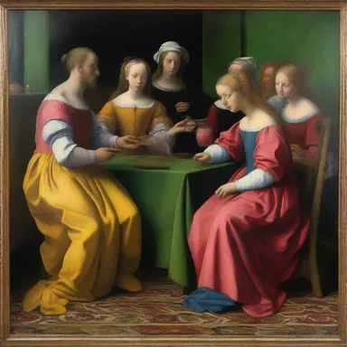 The Renaissance artists would often use vibrant pigments to colour their paintings, creating a visual representation of the era.
