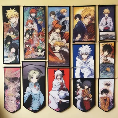 As an anime enthusiast, I proudly display my favorite anime characters on my wall hanging.