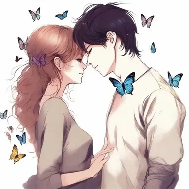 She felt butterflies in her stomach as she looked into his eyes, feeling more than just a friendship.