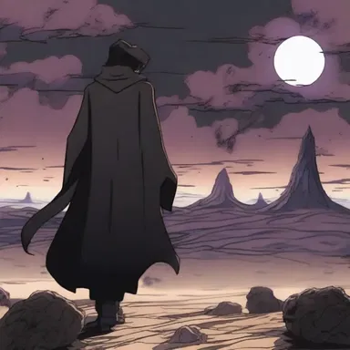 In the anime series, the antagonist uses dark magic to befoul the land, turning it into a desolate wasteland.