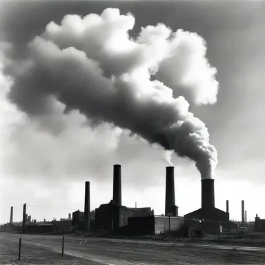 During the industrial revolution, factories released harmful pollutants into the air and befouled the once-clear skies.