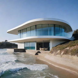 A house design inspired by ocean waves