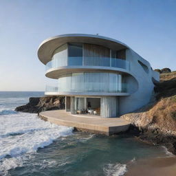 A house design inspired by ocean waves