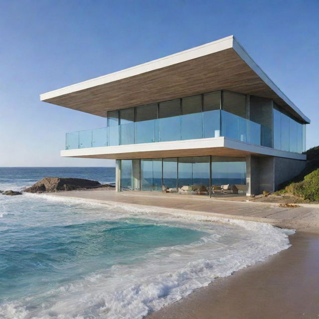 A house design inspired by ocean waves