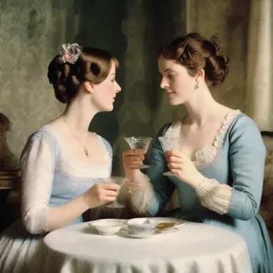 In Jane Austen's novel, Pride and Prejudice, the characters often drank from delicate decanters while sharing gossip.