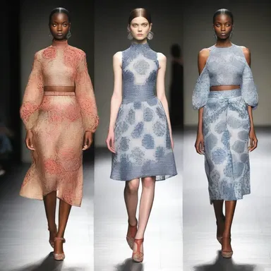 The fashion designer showcased a collection inspired by the intricate patterns found on decanters, incorporating them into the fabric designs of dresses and blouses.