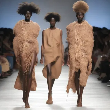 The avant-garde fashion designer incorporated dried Senega roots into their runway collection, adding an unexpected natural element.