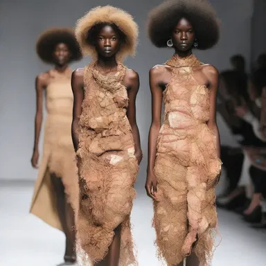 The avant-garde fashion designer incorporated dried Senega roots into their runway collection, adding an unexpected natural element.