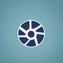 The logo of a sophisticated and modern fan company, incorporating elements of wind and technology, rendered in a cool color palette