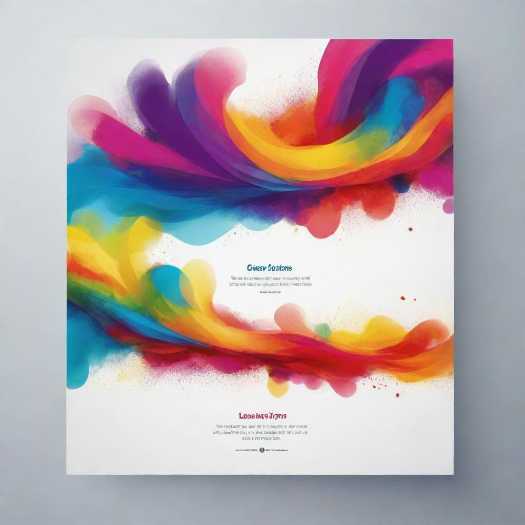 Create a long, vibrant banner with a compelling blend of abstract and symbolic elements