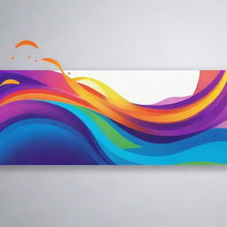 Create a long, vibrant banner with a compelling blend of abstract and symbolic elements