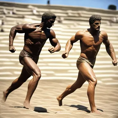 During the Ancient Olympic Games in Greece, the athletic type was highly admired and revered for their strength and prowess in various sporting events.