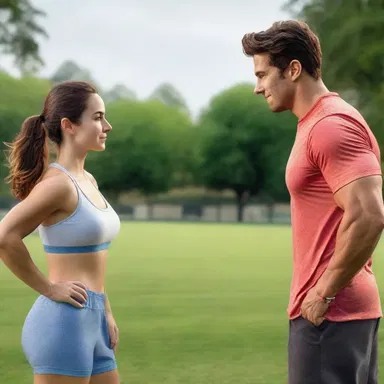 In the romantic comedy movie, the protagonist falls in love with the athletic type, captivated by their physical strength and confidence.