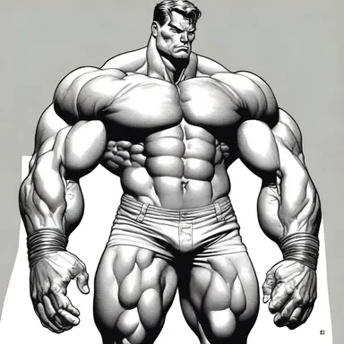 The protagonist in the novel was described as an athletic type, possessing a muscular and big-boned physique that made them stand out among the other characters.