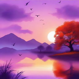 A high-quality digital art image showcasing a serene landscape