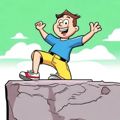 In the cartoon, the character was able to stretch his body unnaturally to reach high places and solve problems.
