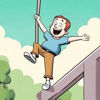 In the cartoon, the character was able to stretch his body unnaturally to reach high places and solve problems.