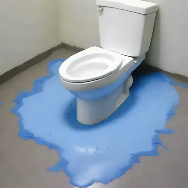 The artist used toilet water as the main medium in their avant-garde installation piece.