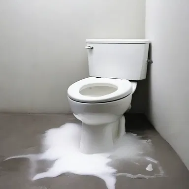 The artist used toilet water as the main medium in their avant-garde installation piece.