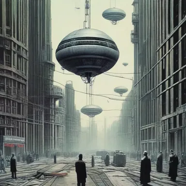 In the science fiction novel, advanced technology was interwoven with dystopian themes, exploring the consequences of human progress.