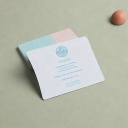 A professional and sophisticated doctor's visit card design, featuring medical symbols, clean lines, and a palette of serene colors.