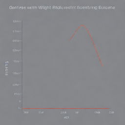 Generate an image illustrating a precision graph showing the relationship between the amount of weight added to a spring and the distance it subsequently bounces.