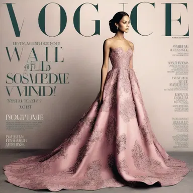 The designer's meed for creating such a stunning gown was being featured on the cover of Vogue.