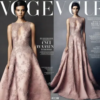 The designer's meed for creating such a stunning gown was being featured on the cover of Vogue.